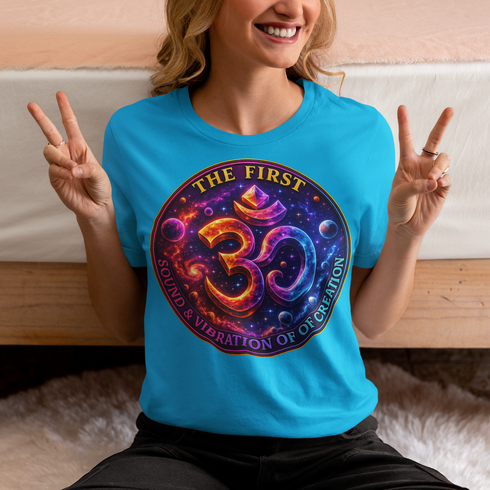 Om — The First Sound & Vibration of Creation T-Shirt Unisex Jersey Short Sleeve Tee