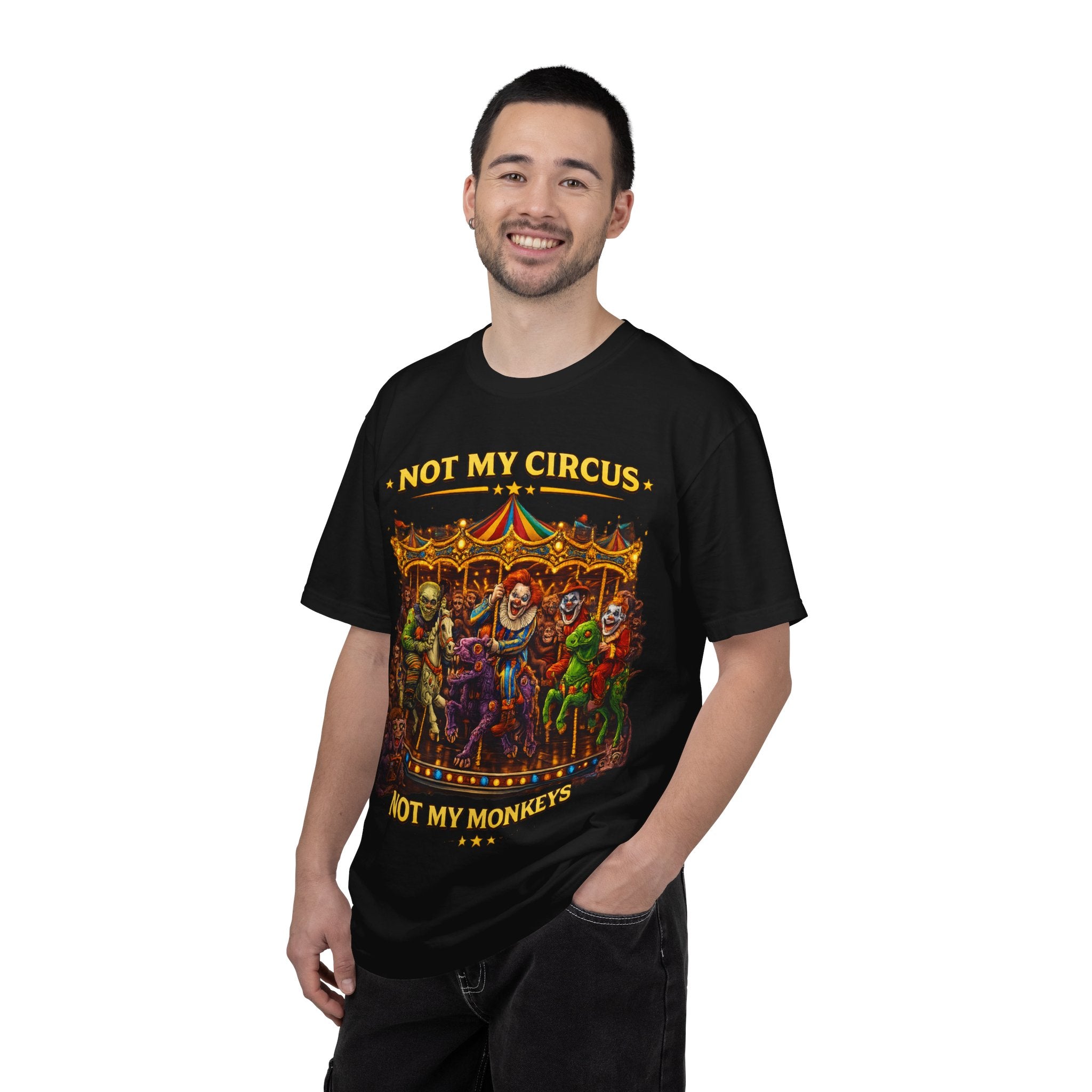 Not My Circus Not My Monkeys – Carousel Front Print Tee | Comfort Colors® Unisex Shirt