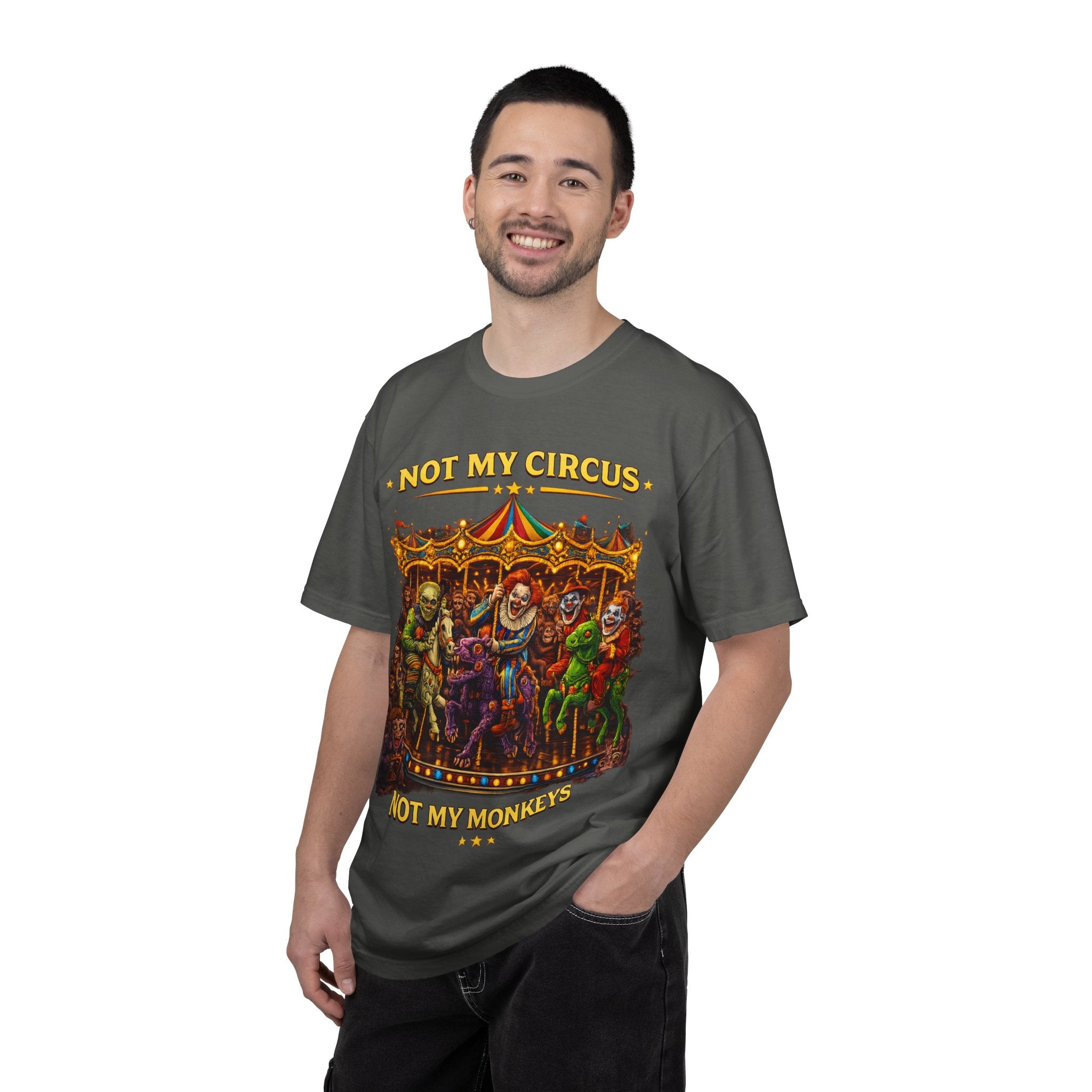Not My Circus Not My Monkeys – Carousel Front Print Tee | Comfort Colors® Unisex Shirt