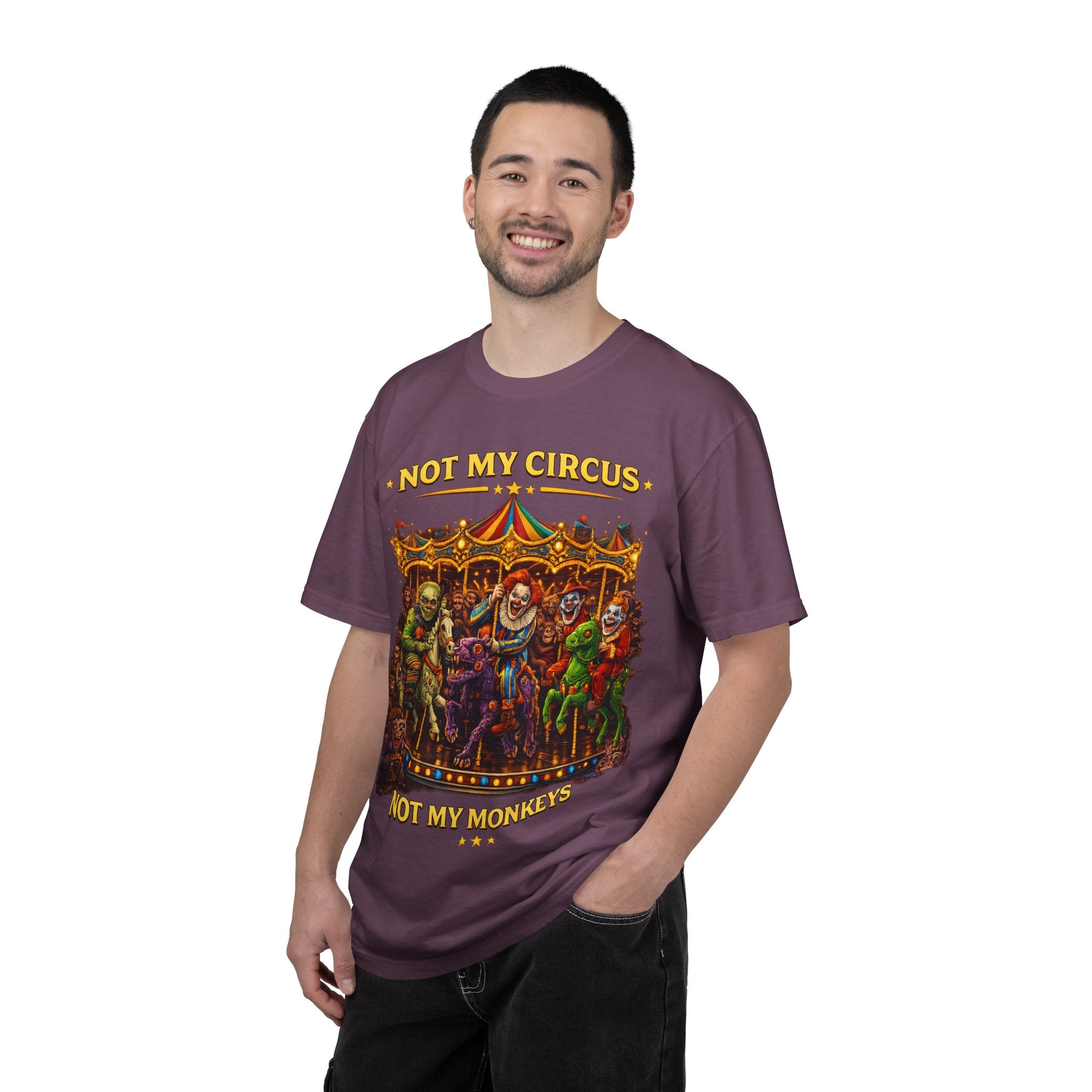 Not My Circus Not My Monkeys – Carousel Front Print Tee | Comfort Colors® Unisex Shirt
