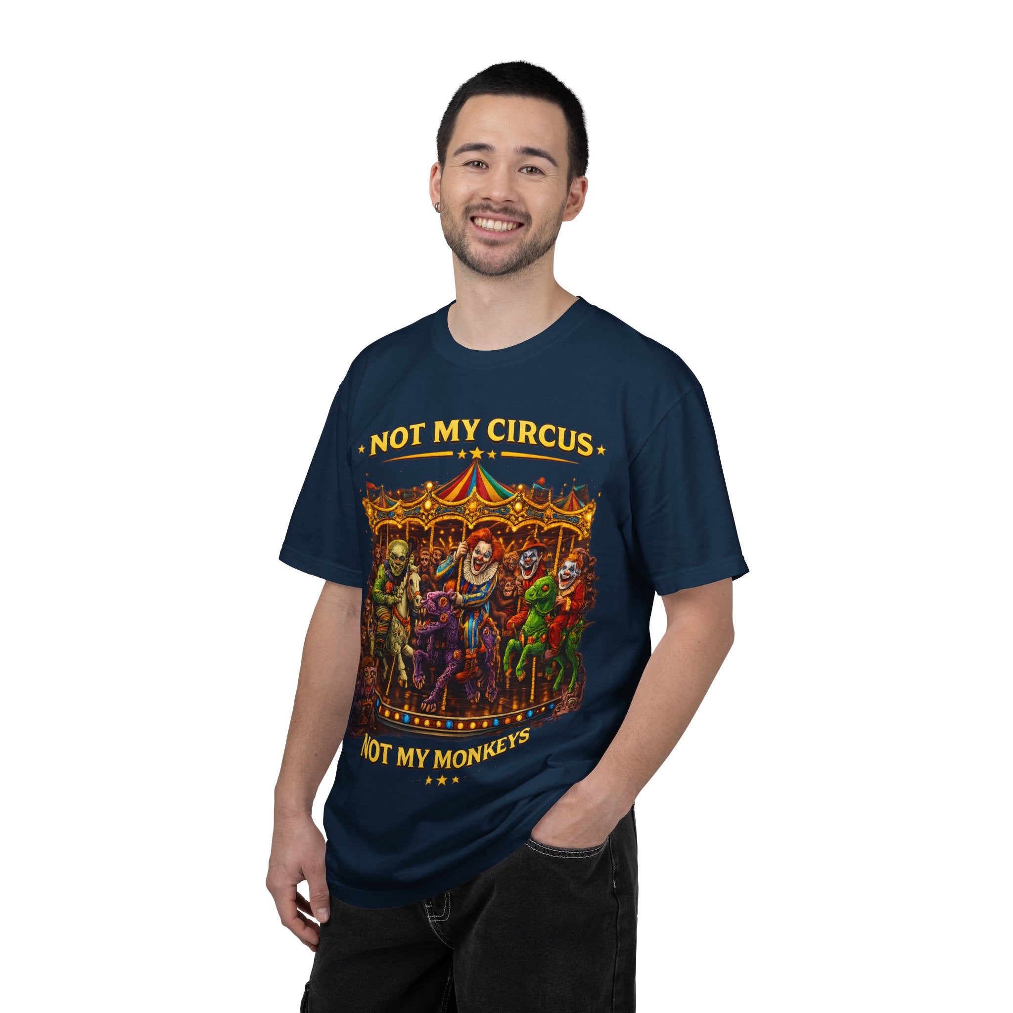 Not My Circus Not My Monkeys – Carousel Front Print Tee | Comfort Colors® Unisex Shirt