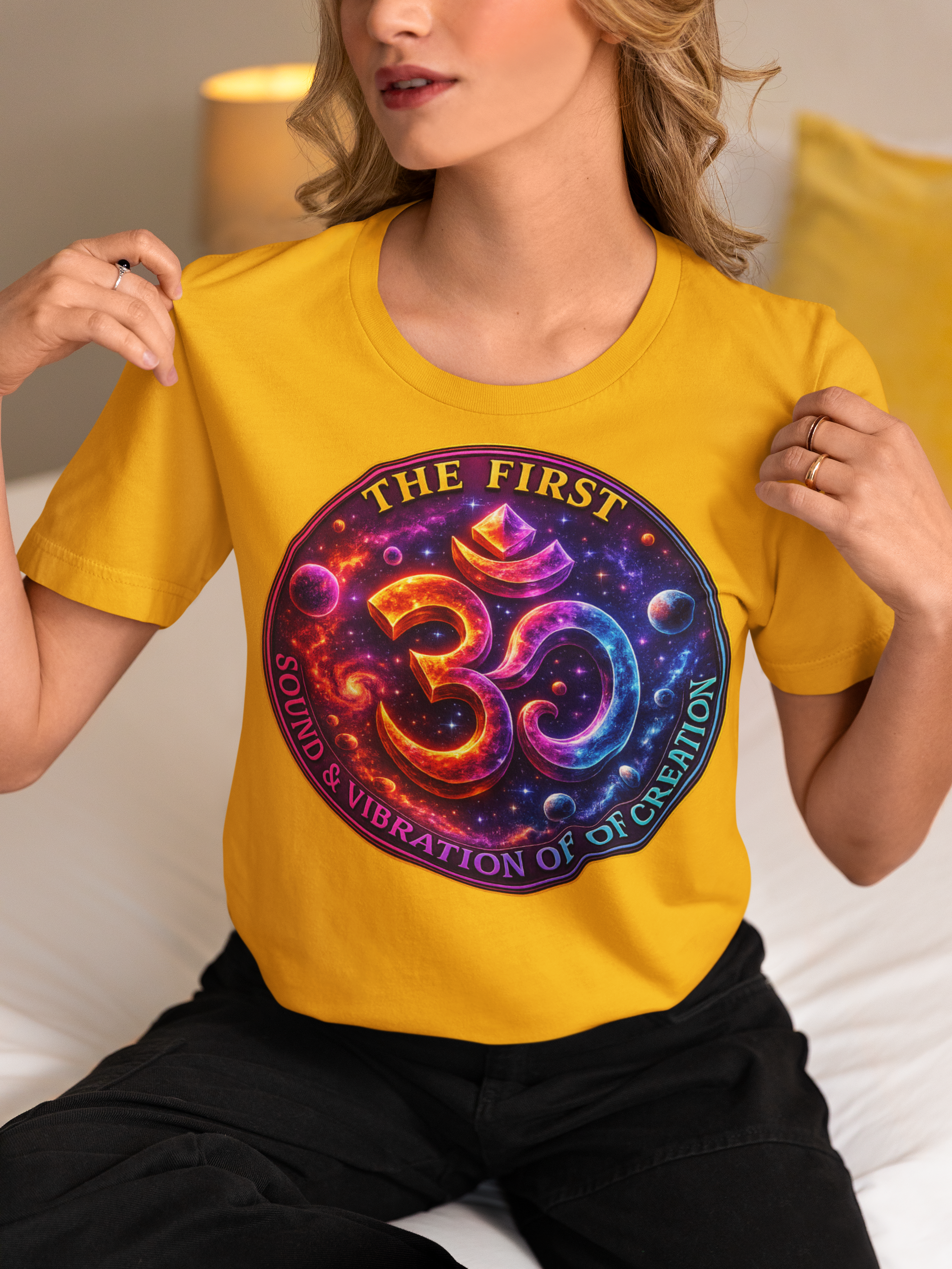 Om — The First Sound & Vibration of Creation T-Shirt Unisex Jersey Short Sleeve Tee