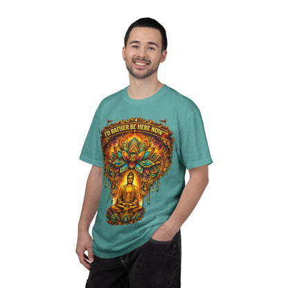 Buddha Lotus Mandala Tee – I’D RATHER BE HERE NOW™