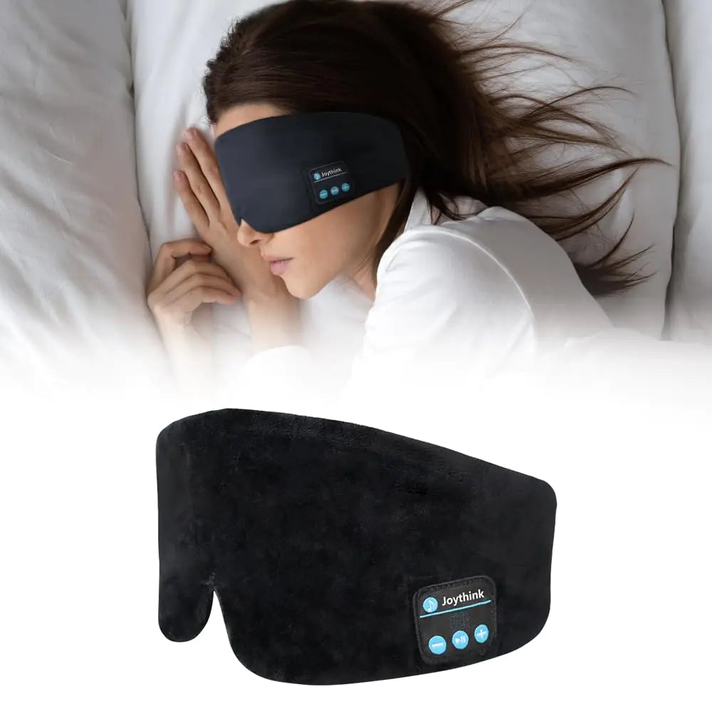Joythink Sleep Headphones Silk SleeI 9p Mask Adjustable Earbuds Wireless Bluetooth 5.3 Sleeping Eye Mask Travel Airplane Meditation Night Shift Music Eye Cover