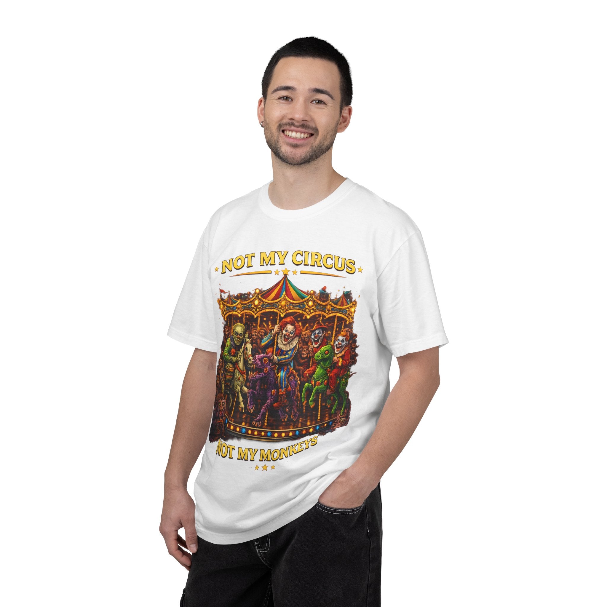 Not My Circus Not My Monkeys – Carousel Front Print Tee | Comfort Colors® Unisex Shirt