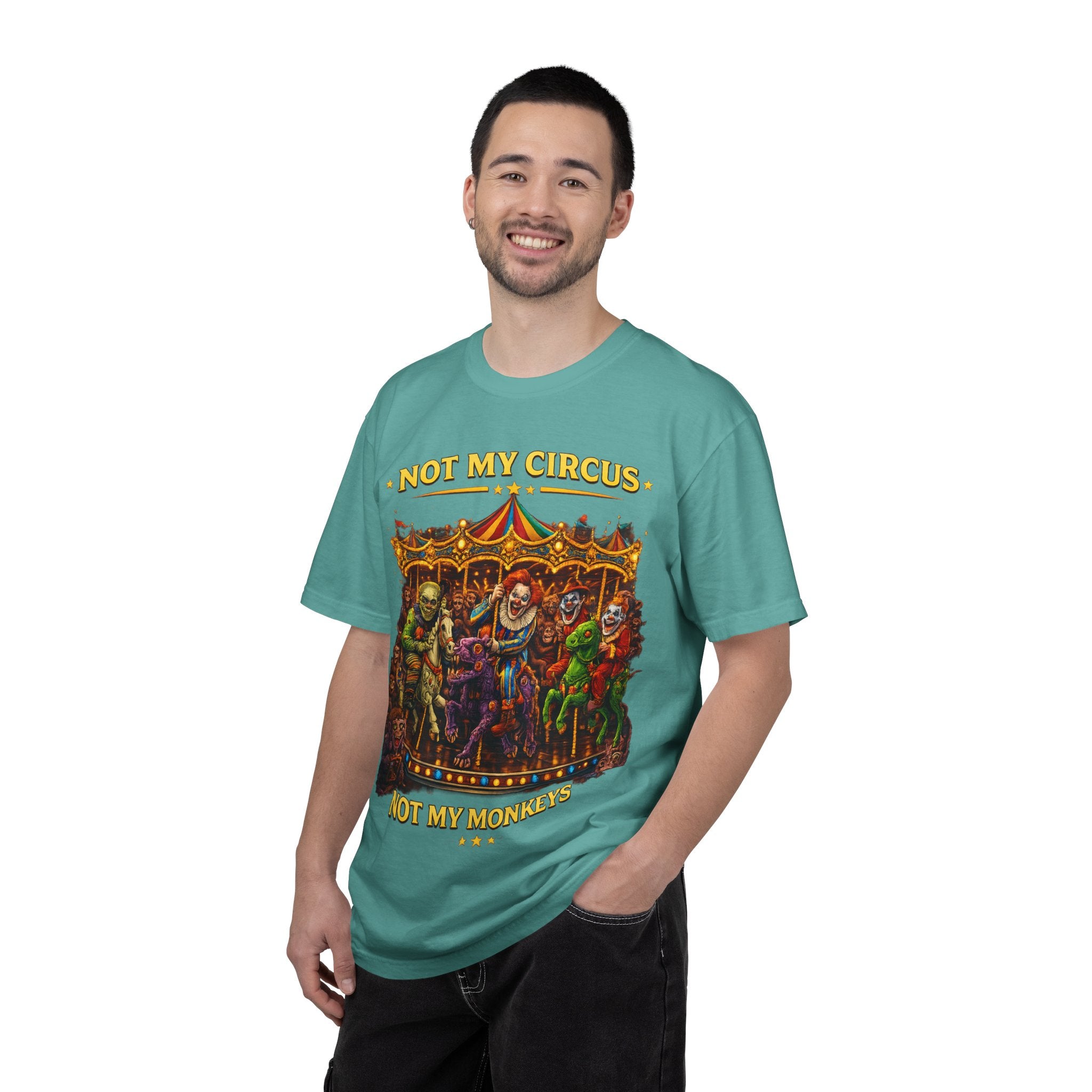 Not My Circus Not My Monkeys – Carousel Front Print Tee | Comfort Colors® Unisex Shirt